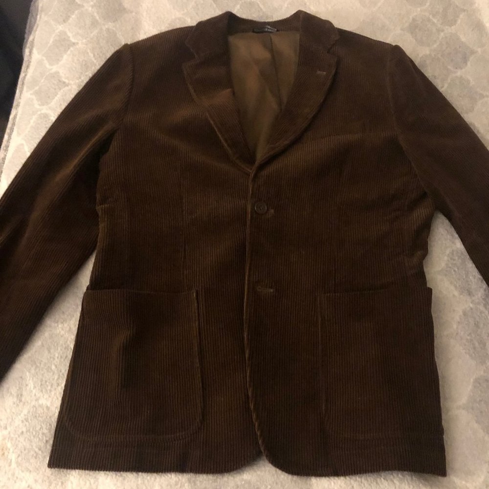 Andrew Fezza Corduroy Coat Two Button Outside/Ins… - image 2